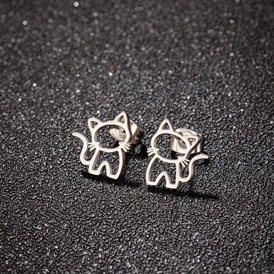Cute kitten earrings