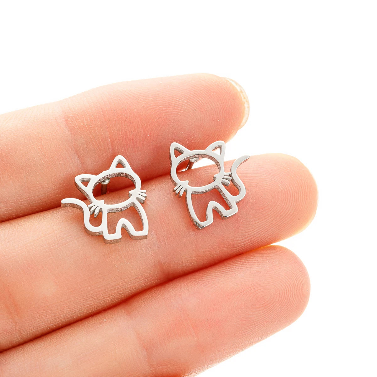 Cute kitten earrings