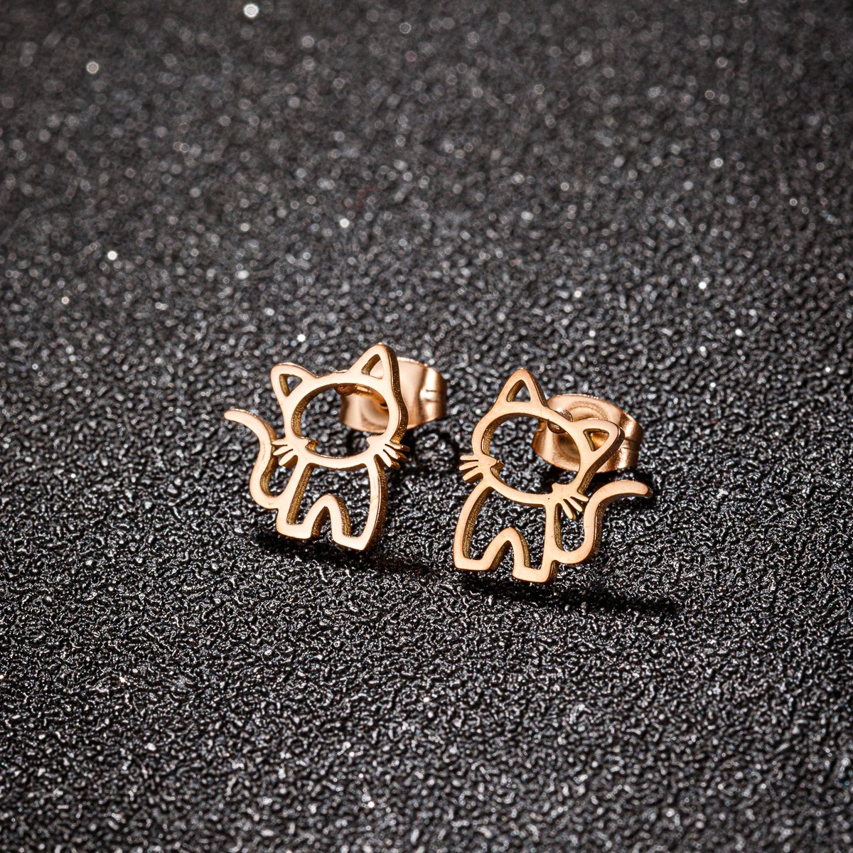 Cute kitten earrings