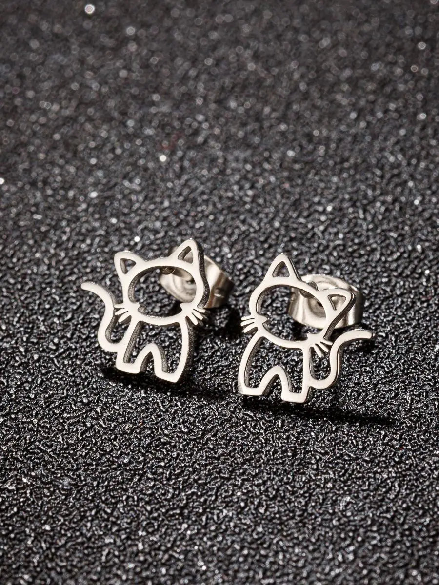 Cute kitten earrings