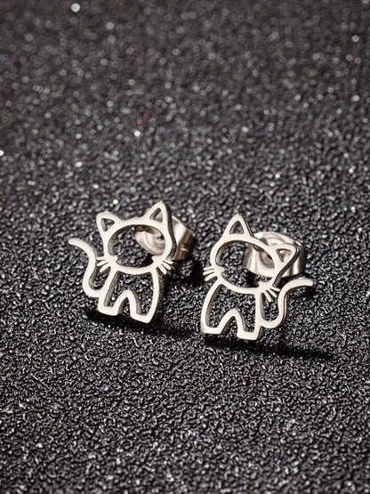 Cute kitten earrings