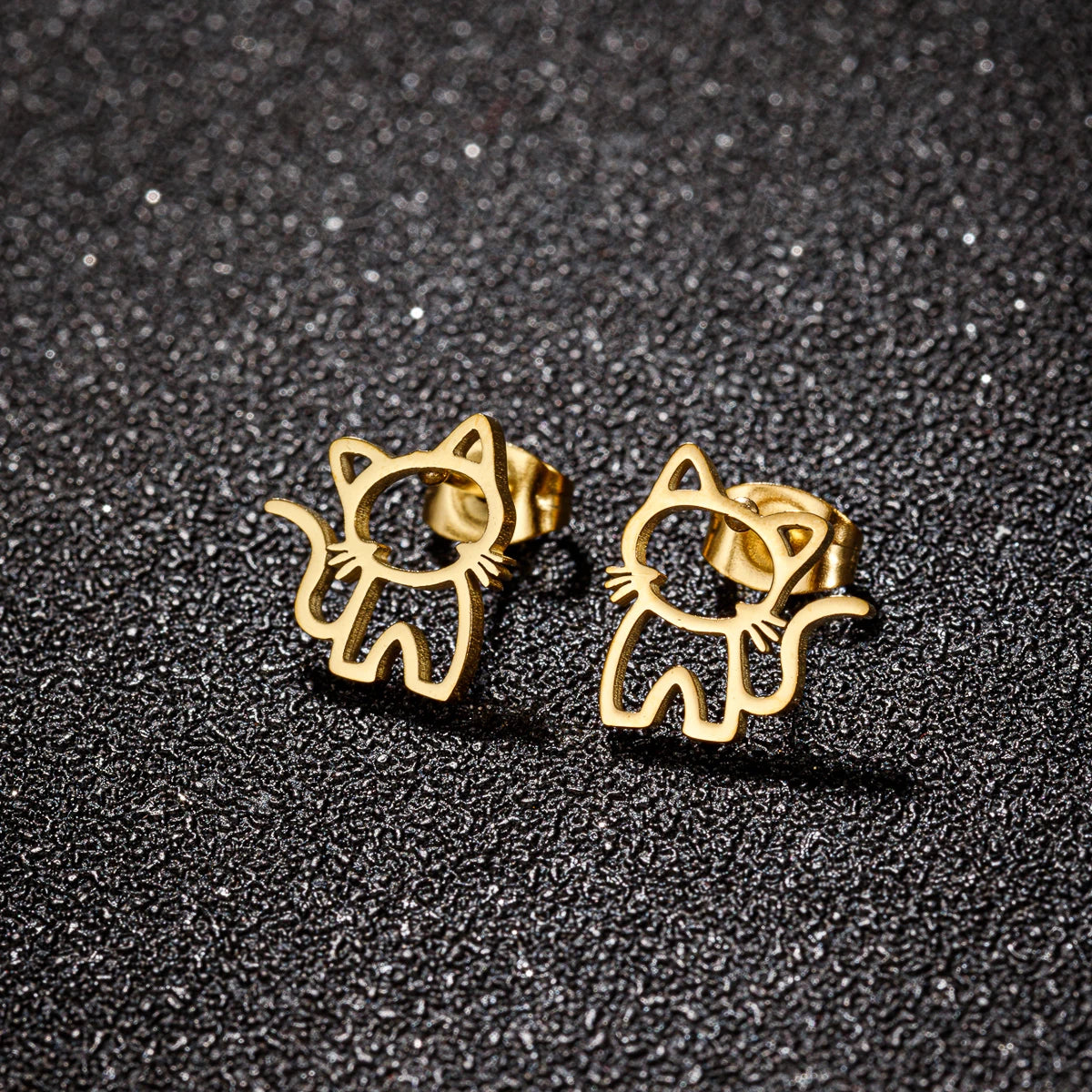 Cute kitten earrings