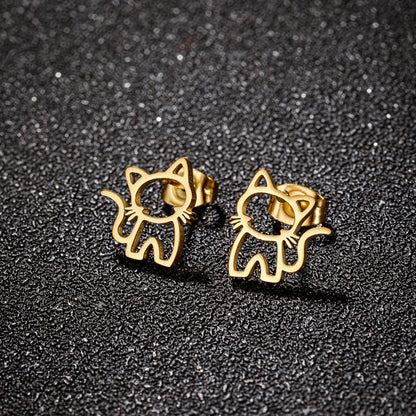 Cute kitten earrings