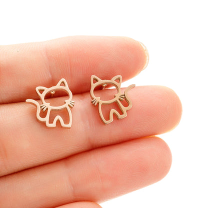 Cute kitten earrings