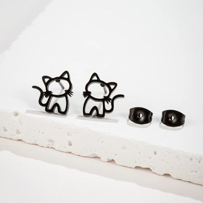 Cute kitten earrings